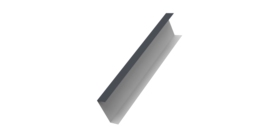 Декоративная накладка на столб универсальная 80х80 для забора жалюзи 0,5 Satin RAL 7024 мокрый асфальт (2,5м)