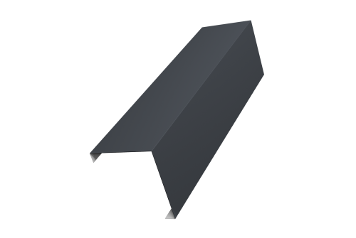 Декоративная накладка на столб универсальная угловая 60х60 для забора жалюзи 0,5 Drap TX RAL 7024 мокрый асфальт (1,8м)