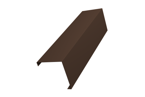 Декоративная накладка на столб универсальная угловая 62х55 для забора жалюзи 0,45 Drap TwinColor RAL 8017 шоколад (1,8м)