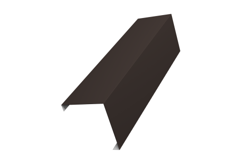 Декоративная накладка на столб универсальная угловая 62х55 для забора жалюзи 0,5 Drap TX RR 32 темно-коричневый (1,8м)