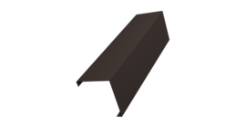 Декоративная накладка на столб универсальная угловая 80х80 для забора жалюзи 0,5 Atlas X RR 32 темно-коричневый (2м)