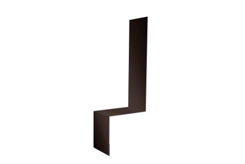 Планка примыкание боковое фальц 0,5 Satin с пленкой RAL 8017 шоколад (3м)