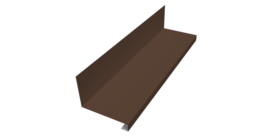 Планка примыкание нижнее к трубе для Кликфальц Pro 0,45 Drap RAL 8017 шоколад (2м)