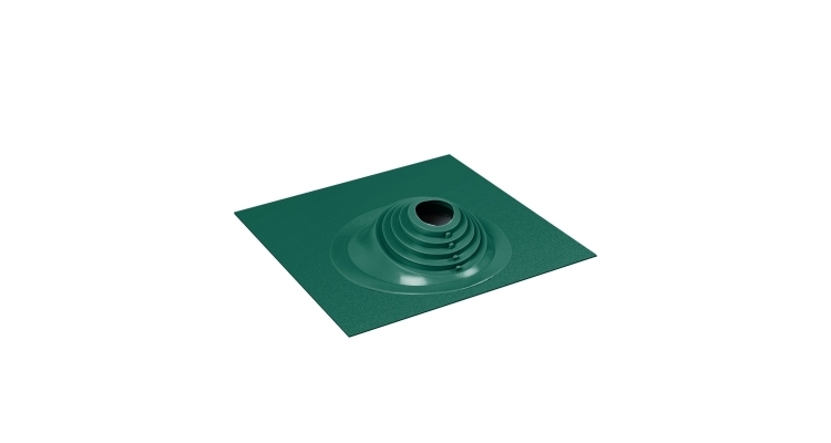 Проходной элемент MF CN угловой №17 (75-200мм) +240 силиконовый (металлический окрашенный фланец) зеленый