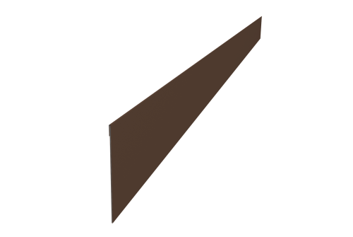 Ламель забора жалюзи Palermo стартовая/финишная для калиток и ворот 0,5 Satin Matt TX RAL 8017 шоколад