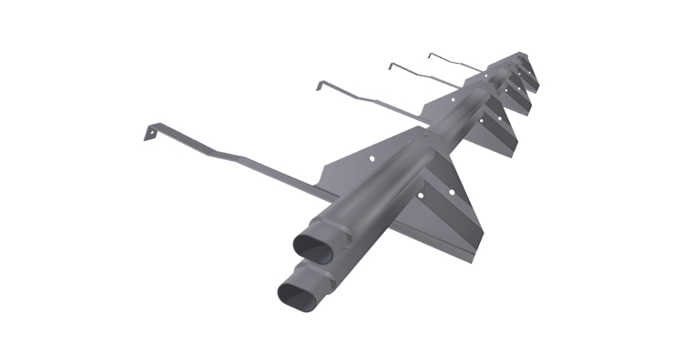 Снегозадержатель трубчатый для натуральной черепицы Стандарт RAL 7004 3м (профиль до 50мм)