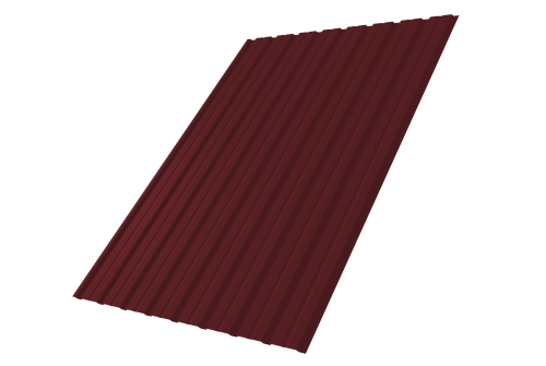 Профнастил С10В 0.45 PE-Double RAL 3005 красное вино